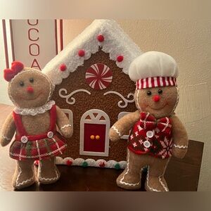 NWT Plush Gingerbread village